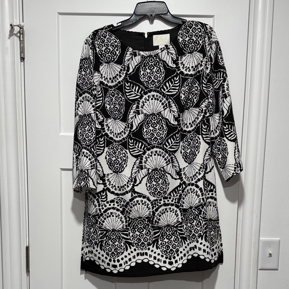 Lilly Pulitzer Black and White Floral Dress